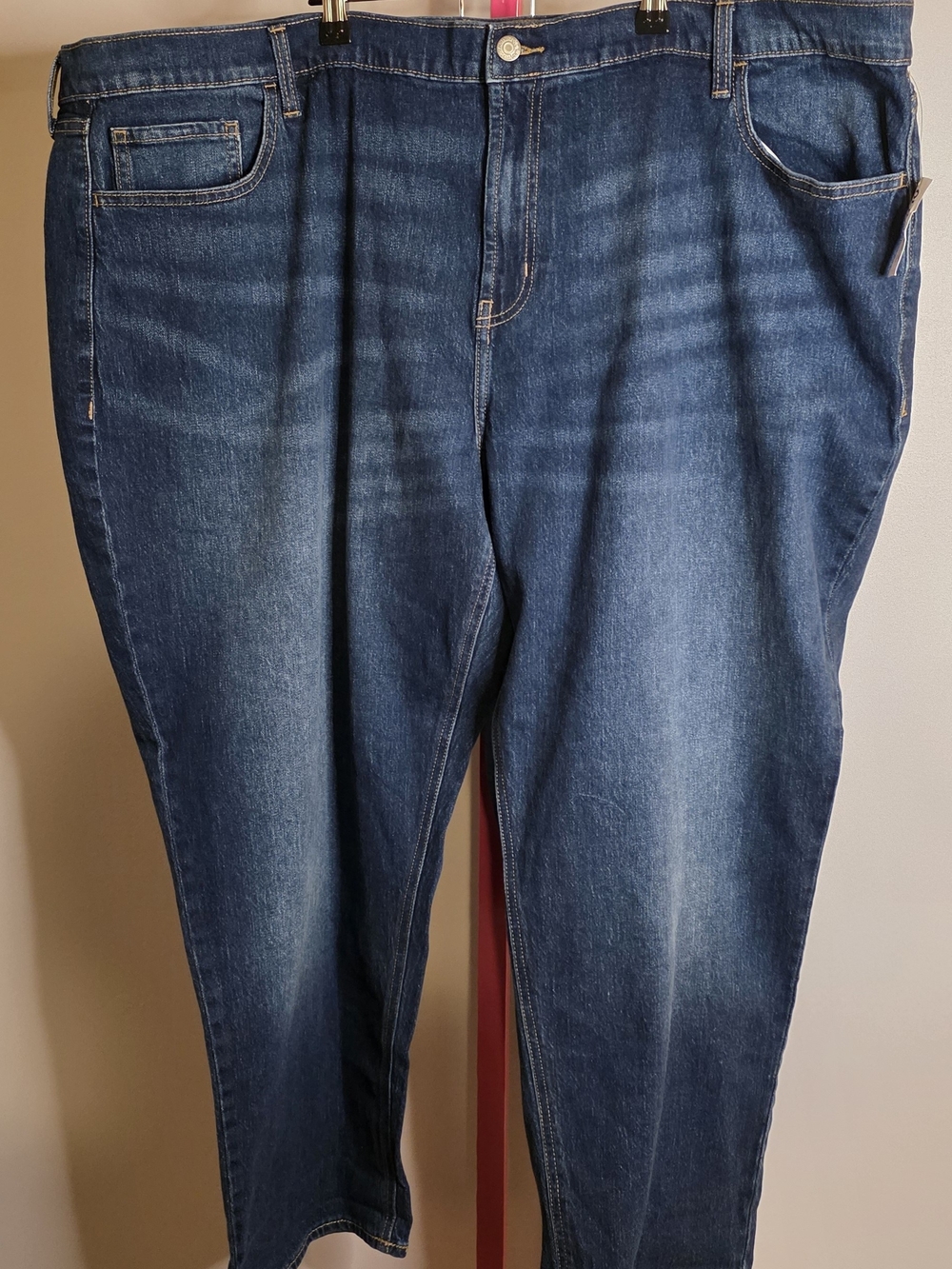 Old Navy Women's Dark Blue Mid Rise Wow Boyfriend Jeans Sz 24 Short